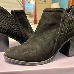 Madden Girl Suede Black Booties size 8.5